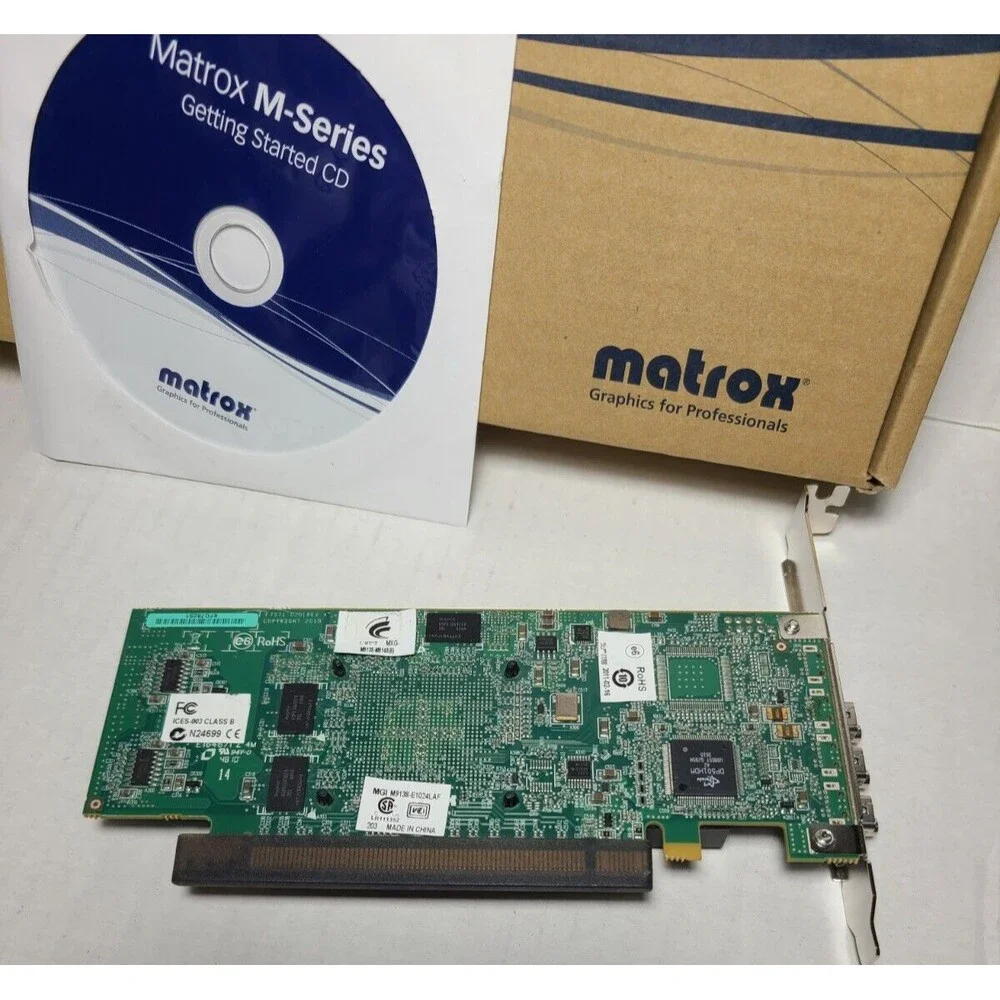 Matrox M9138-E1024LAF Graphic Display Card 1gig w/Box M9138 Low-Profile PCIe x16